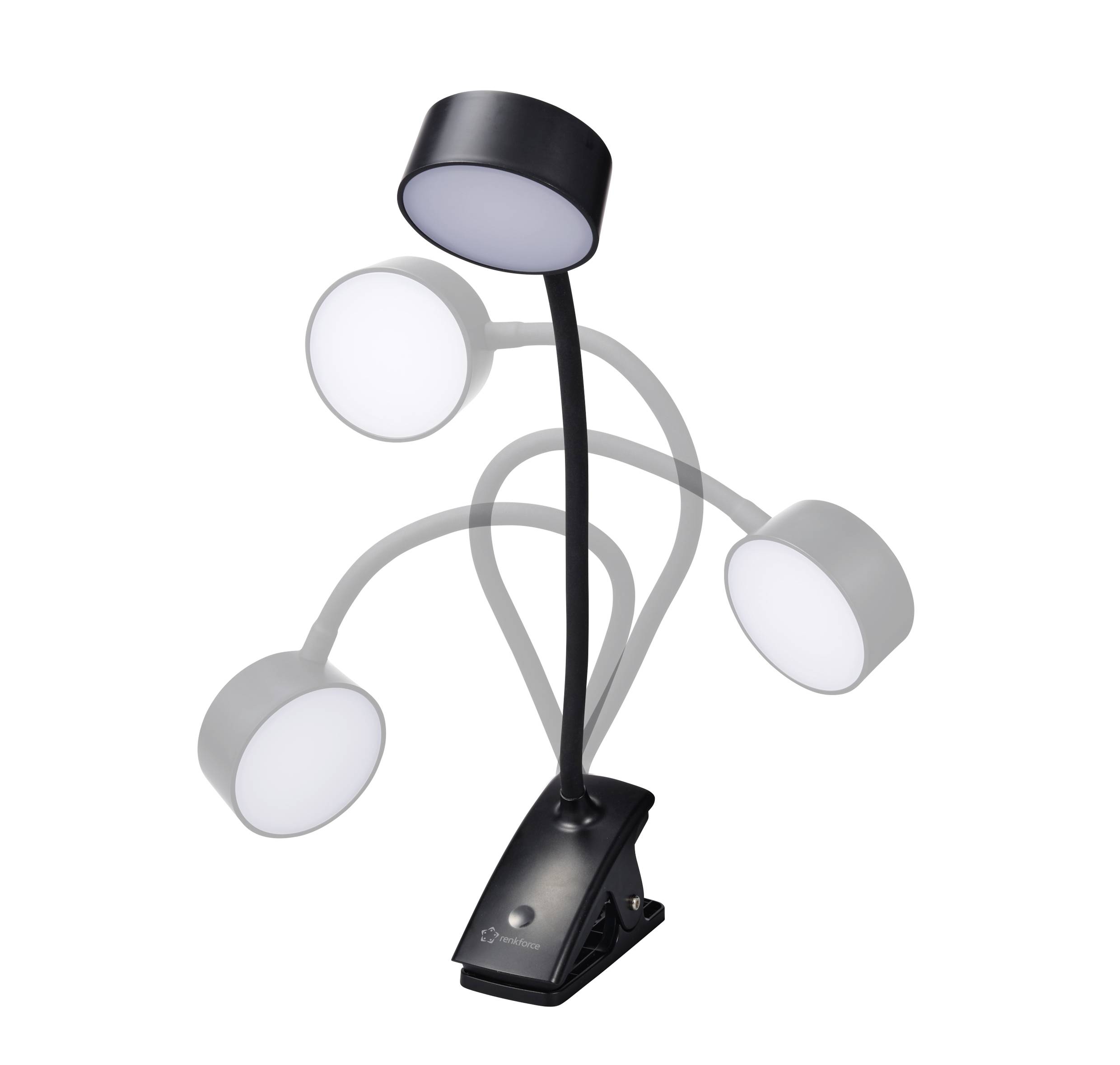 Renkforce RF-6053266 Klemmleuchte LED LED fest eingebaut 2W Schwarz