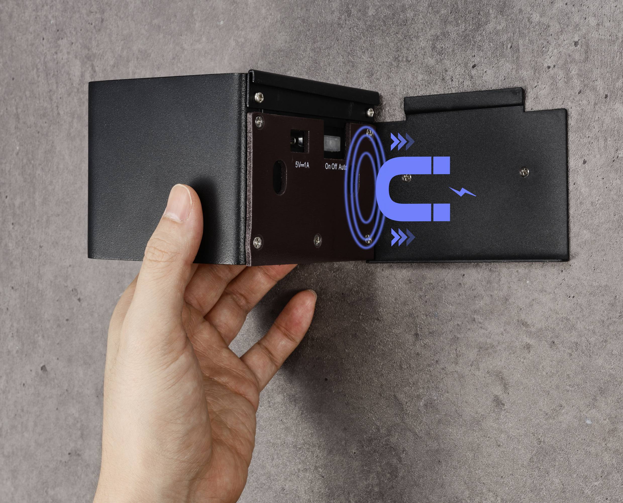 Sygonix SY-6053268 LED-Wandleuchte mit Bewegungsmelder LED LED fest eingebaut 2W Schwarz