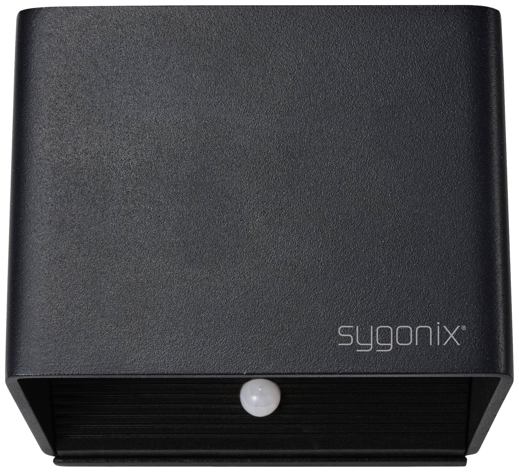 Sygonix SY-6053268 LED-Wandleuchte mit Bewegungsmelder LED LED fest eingebaut 2W Schwarz