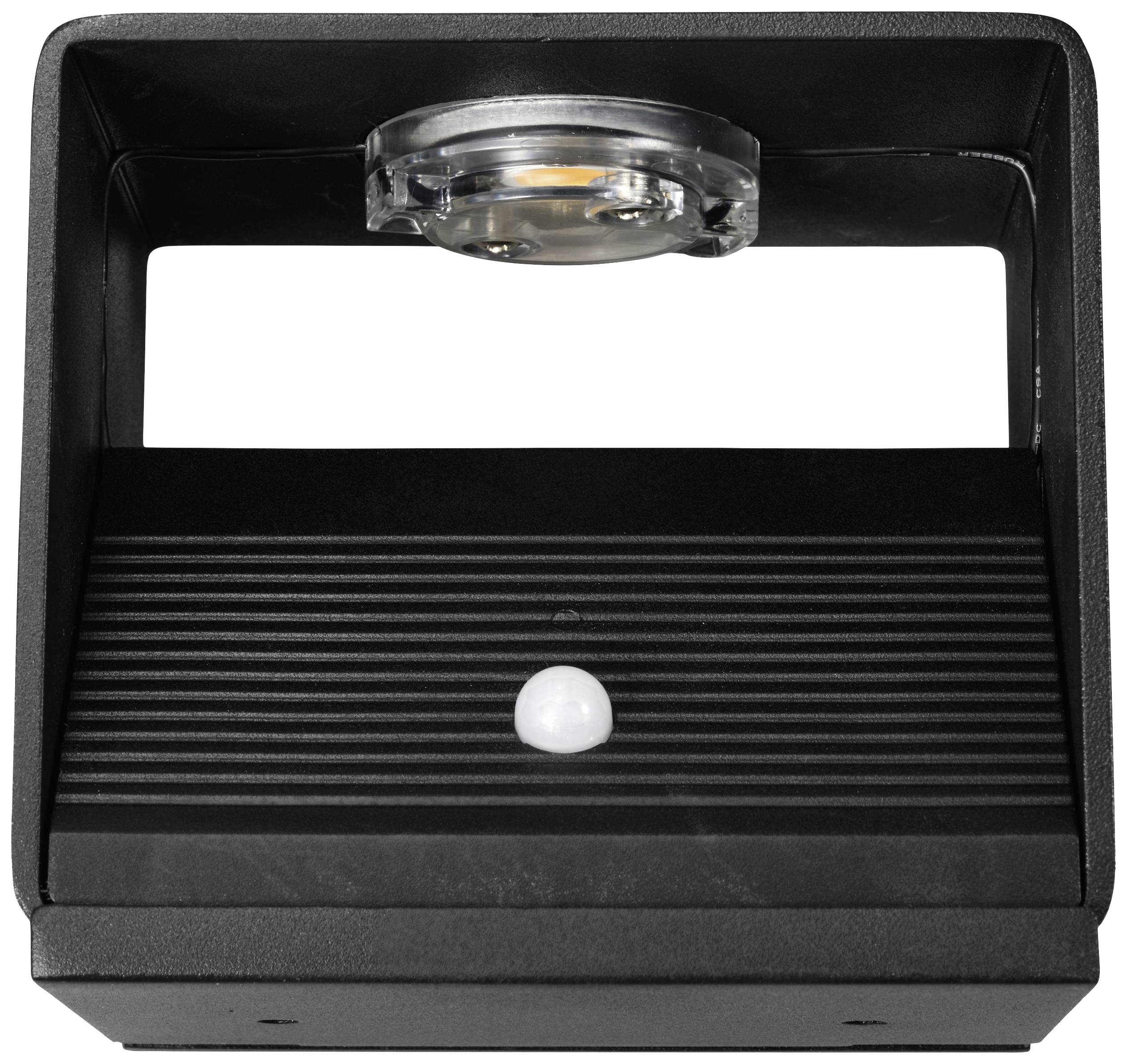 Sygonix SY-6053268 LED-Wandleuchte mit Bewegungsmelder LED LED fest eingebaut 2W Schwarz