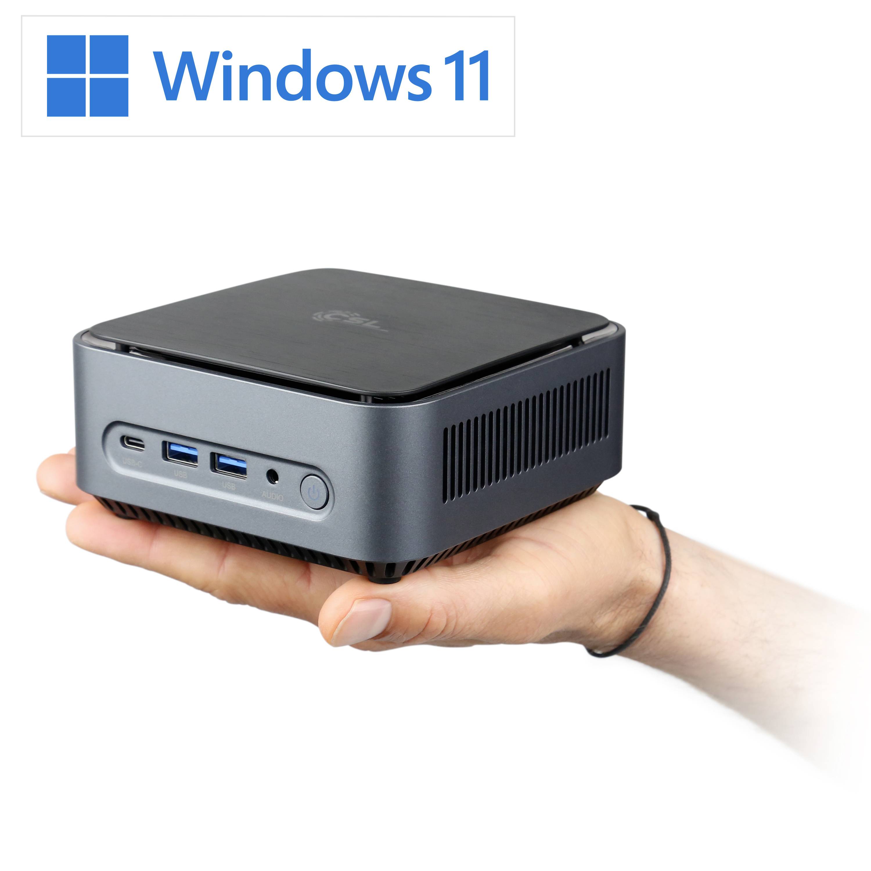 CSL Computer Mini PC Narrow Box Premium Intel® N N200 3.7 GHz 8 GB RAM 500 GB SSD Intel UHD Graphic