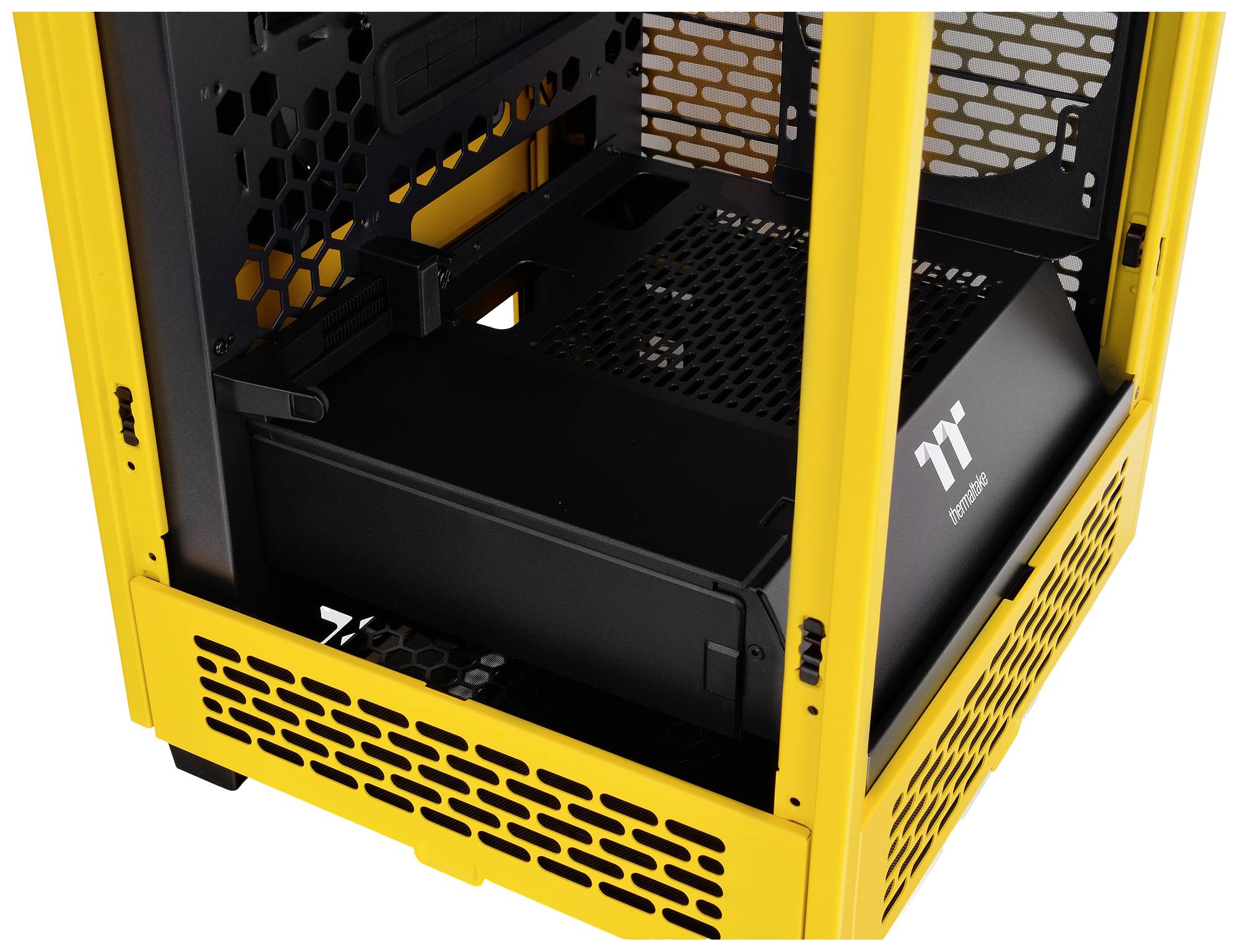 Thermaltake The Tower 200 Mini-Tower Gaming-Gehäuse Gelb 2 vorinstallierte Lüfter