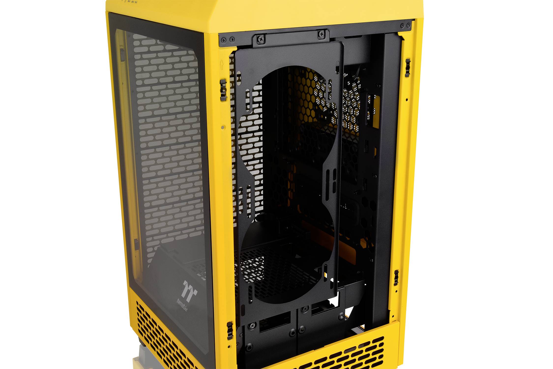 Thermaltake The Tower 200 Mini-Tower Gaming-Gehäuse Gelb 2 vorinstallierte Lüfter