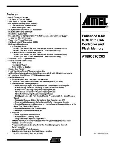Microchip Technology Embedded-Mikrocontroller PLCC-44 8-Bit 60MHz Anzahl I/O 36 Tube