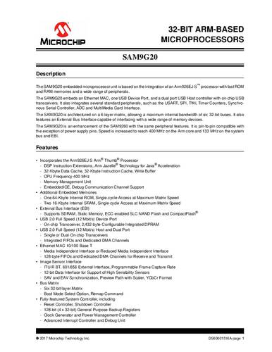 Microchip Technology Embedded-Mikrocontroller LFBGA-217 32-Bit 400MHz Anzahl I/O 96 Tray