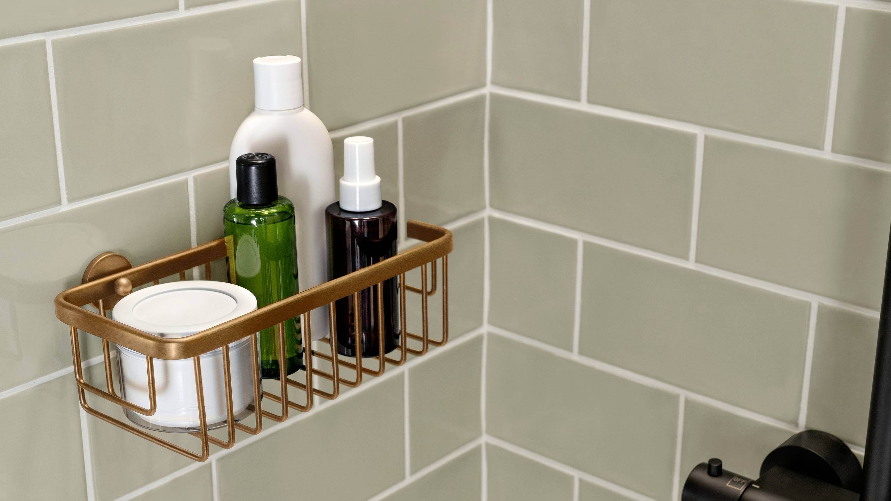 tesa 40606-00000-00 MOON BRONZE Duschkorb Klebstoff Bronze