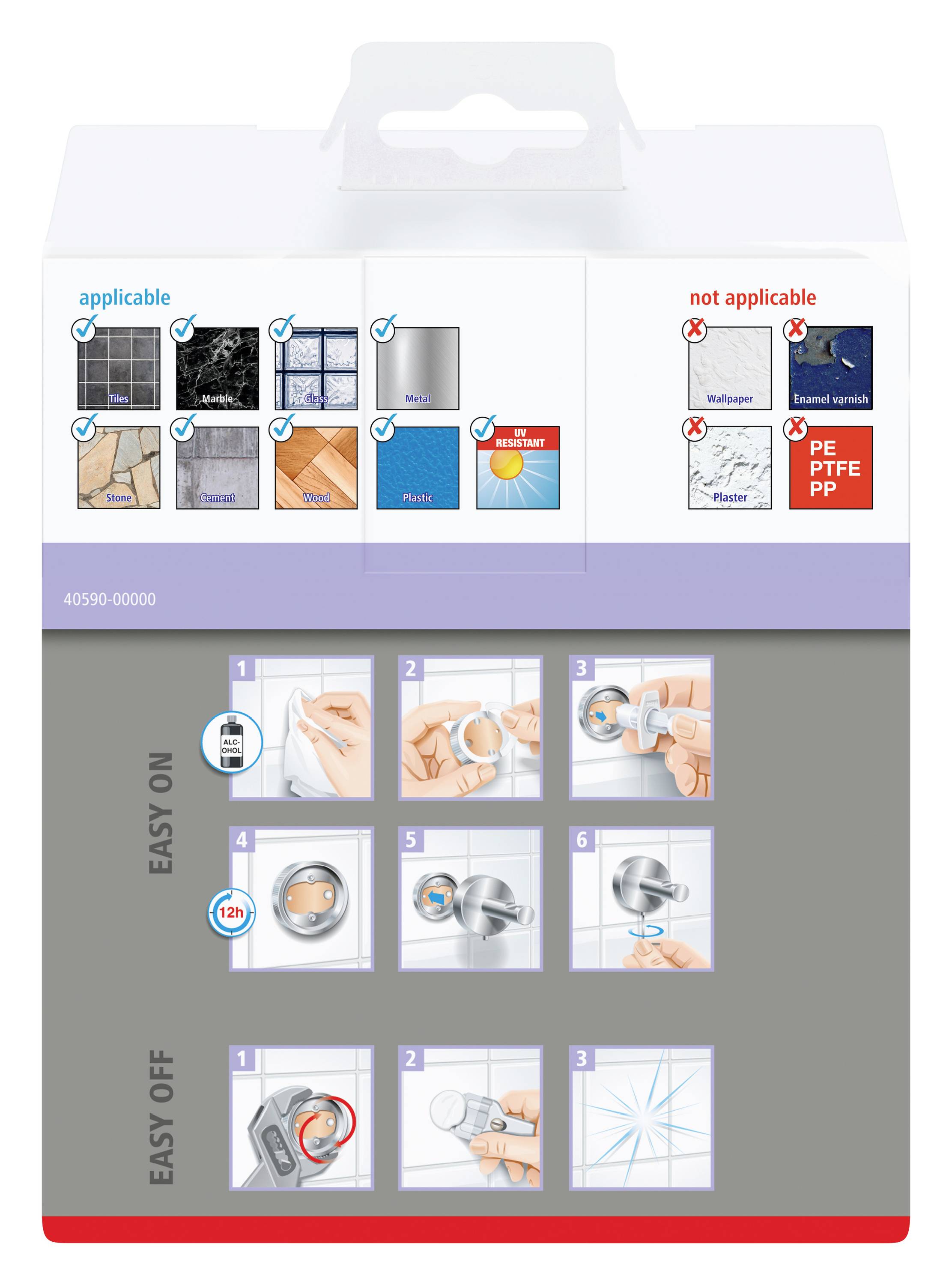 Tesa MOON GRAPHITE Toilettenpapierhalter Klebstoff Metall