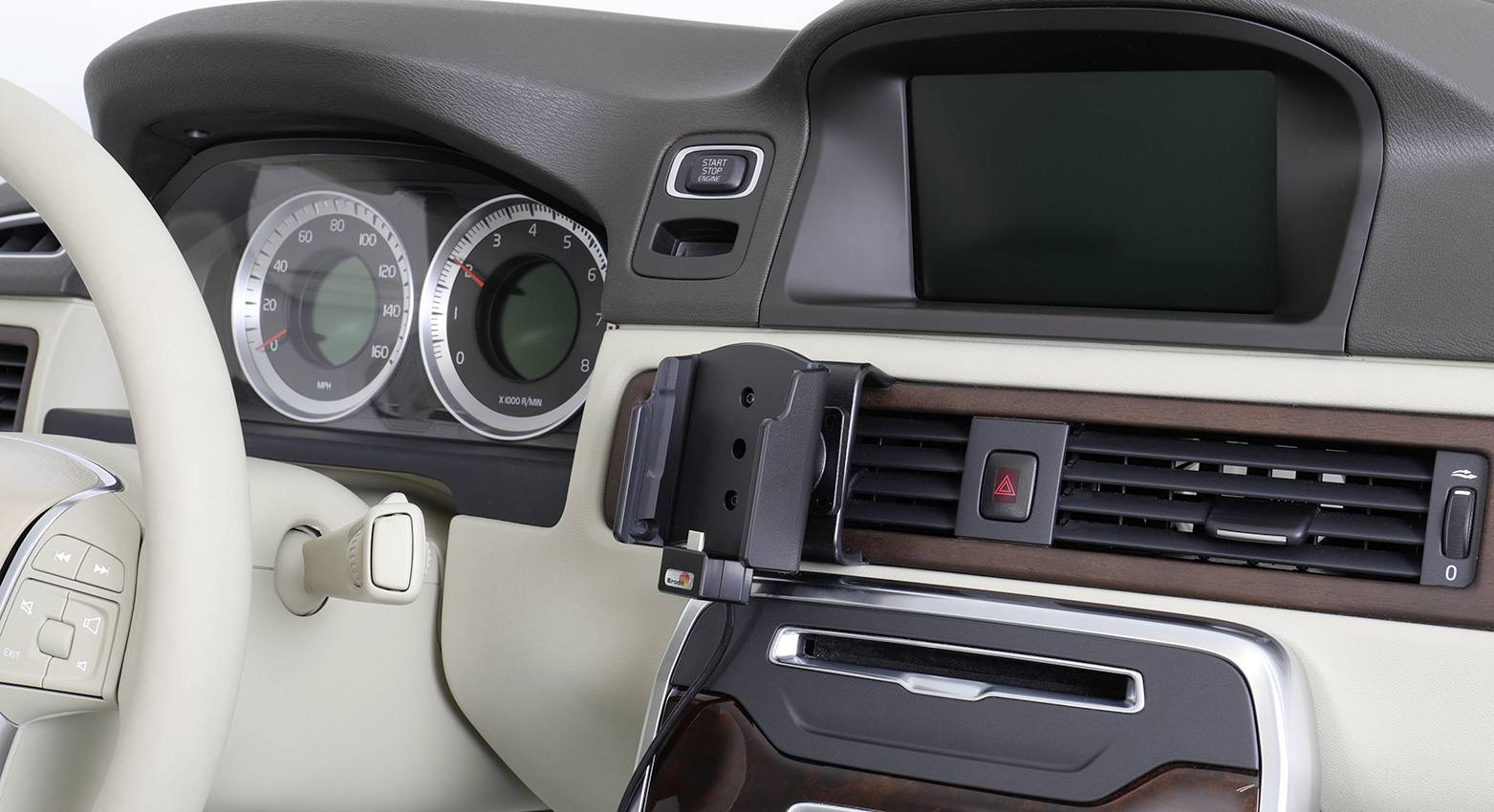 Brodit Handy-Kfz-Halterung 360° drehbar, mit Ladefunktion 5.3 - 5.3 Zoll