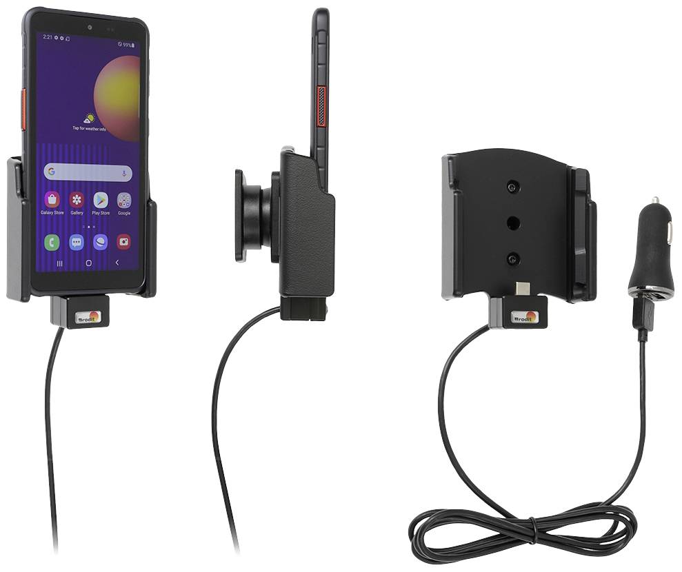 Brodit Handy-Kfz-Halterung 360° drehbar, mit Ladefunktion 5.3 - 5.3 Zoll