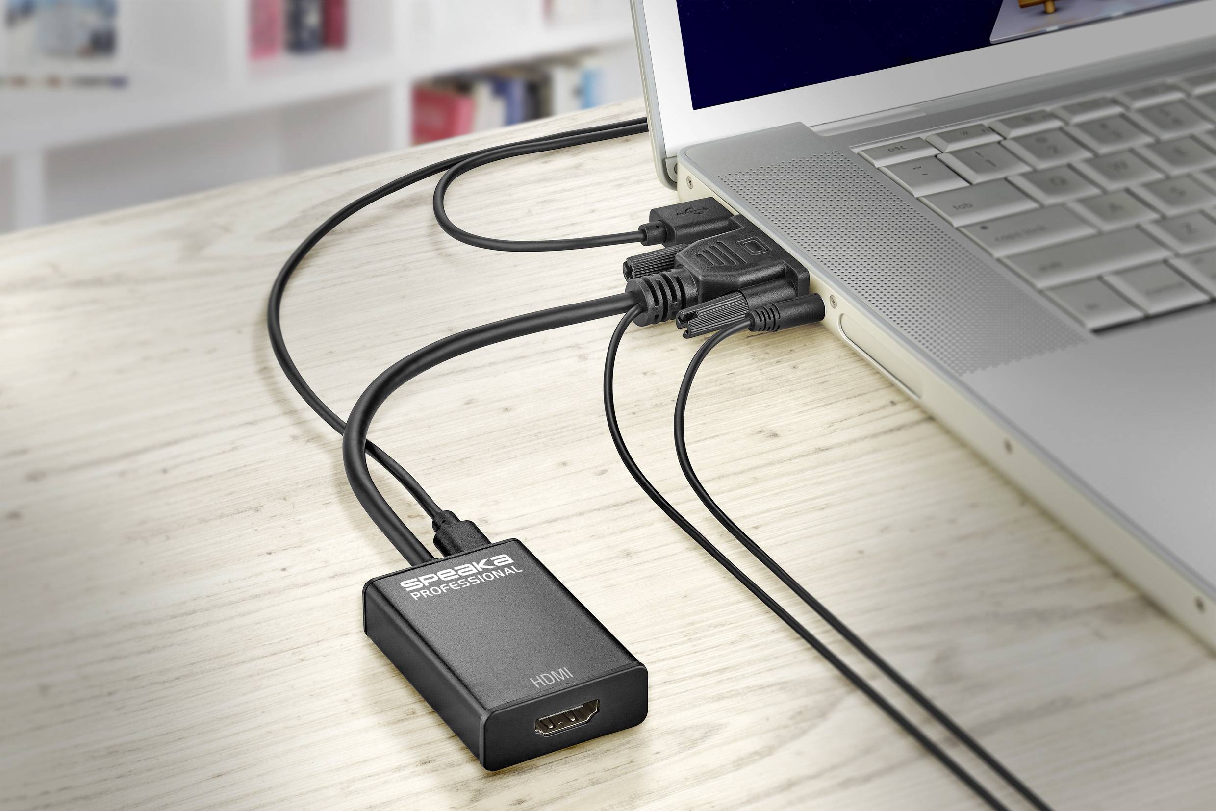SpeaKa Professional AV Konverter SP-12111624 [VGA, Klinke - HDMI] 1920 x 1080 Pixel