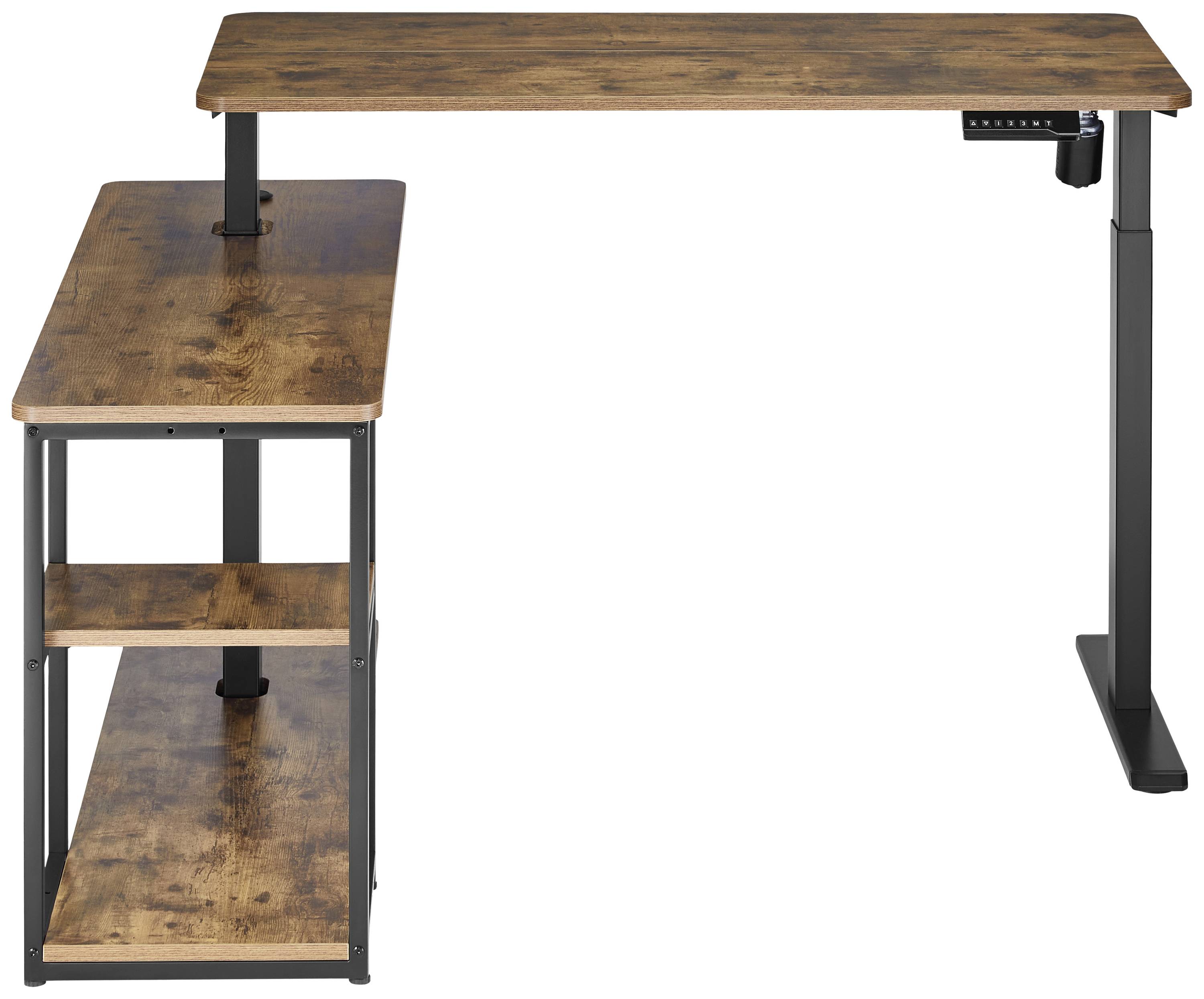 SpeaKa Professional Sitz-/Steh-Schreibtisch höhenverstellbar, elektrisch höhenverstellbar Höhen-Bereich: 73 bis 121cm (B x H x T)