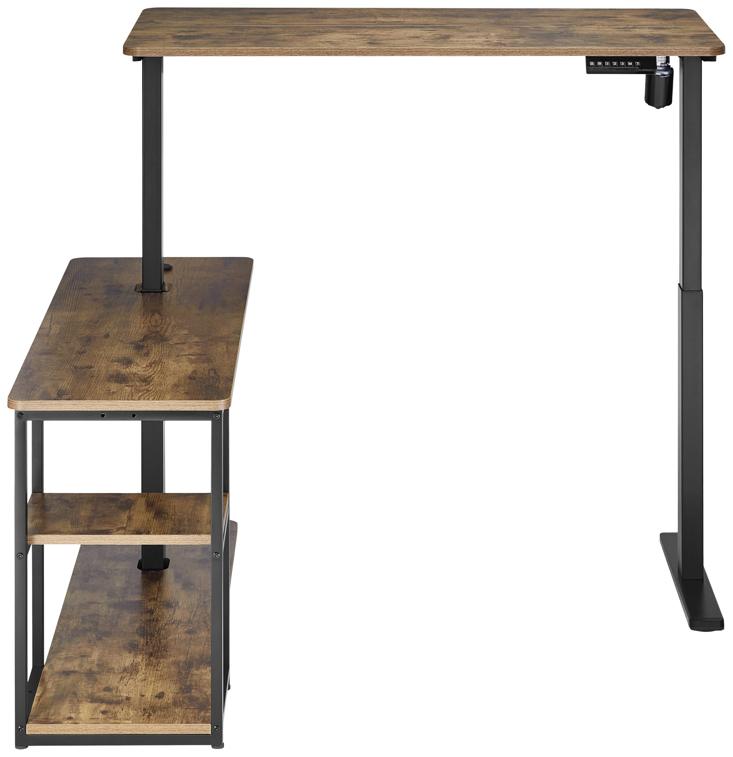 SpeaKa Professional Sitz-/Steh-Schreibtisch höhenverstellbar, elektrisch höhenverstellbar Höhen-Bereich: 73 bis 121cm (B x H x T)