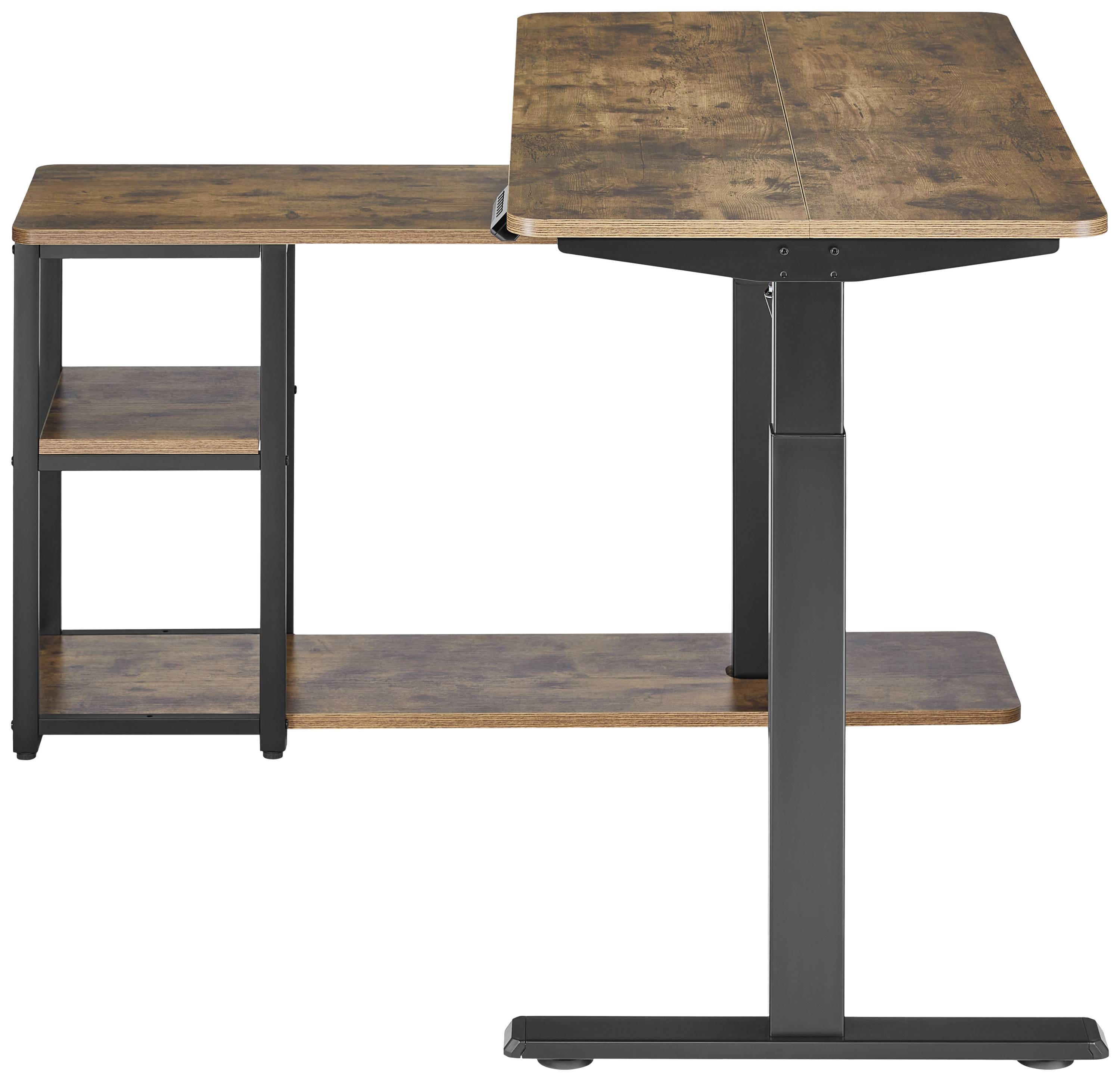 SpeaKa Professional Sitz-/Steh-Schreibtisch höhenverstellbar, elektrisch höhenverstellbar Höhen-Bereich: 73 bis 121cm (B x H x T)