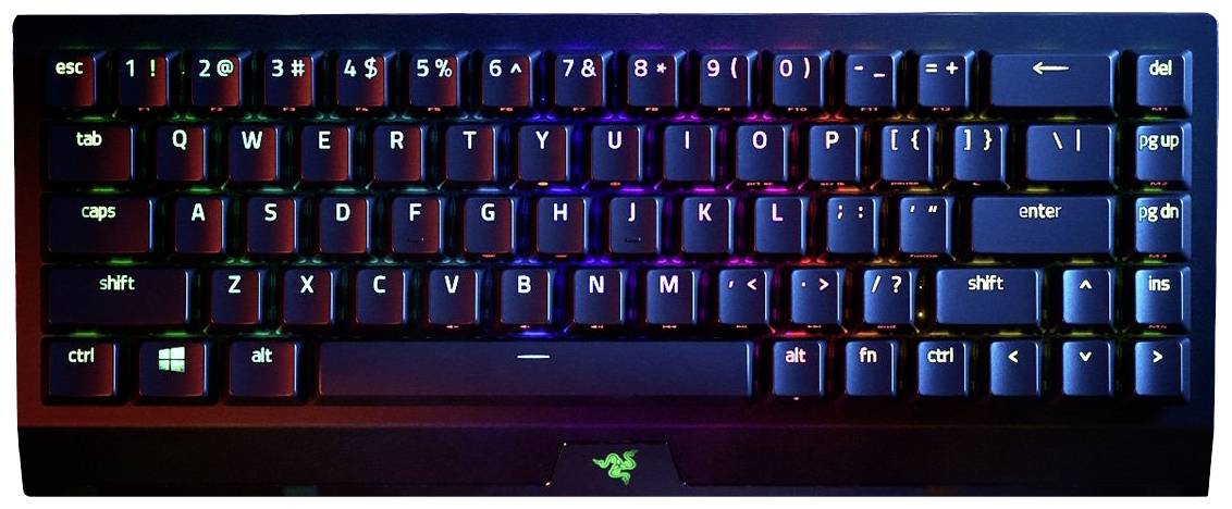 RAZER BlackWidow V3 Mini HyperSpeed Bluetooth®, Funk, Kabelgebunden Gaming-Tastatur Deutsch, QWERTZ