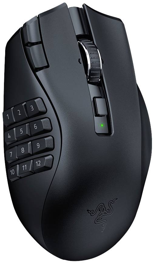 RAZER Naga V2 HyperSpeed Ergonomische Gaming-Maus Bluetooth®, Funk Optisch Schwarz 21 Tasten 30000 dpi Ergonomisch