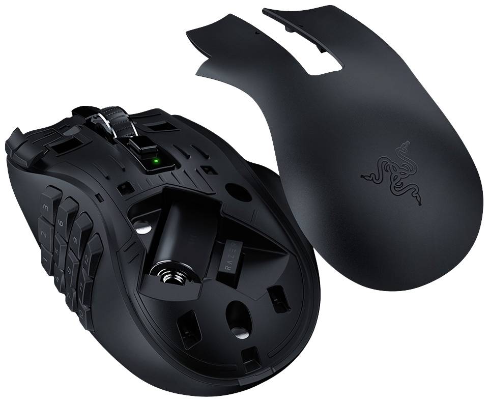 RAZER Naga V2 HyperSpeed Ergonomische Gaming-Maus Bluetooth®, Funk Optisch Schwarz 21 Tasten 30000