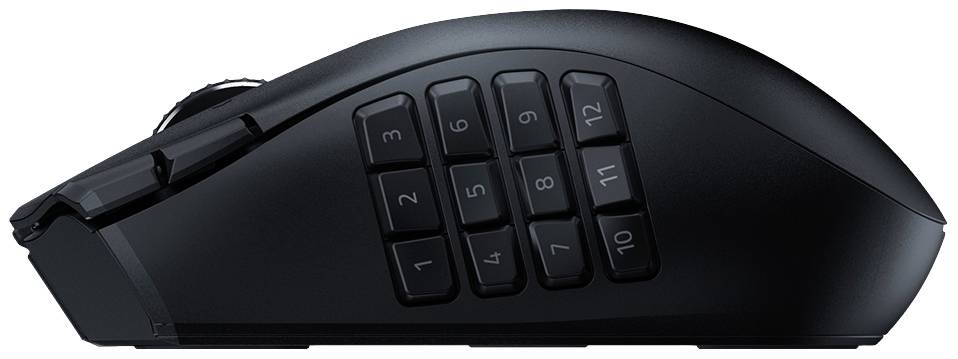 RAZER Naga V2 HyperSpeed Ergonomische Gaming-Maus Bluetooth®, Funk Optisch Schwarz 21 Tasten 30000