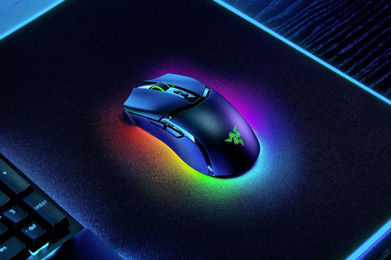RAZER Cobra Pro Gaming-Maus Kabelgebunden, Funk Optisch Schwarz 8 Tasten 30000 dpi Beleuchtet