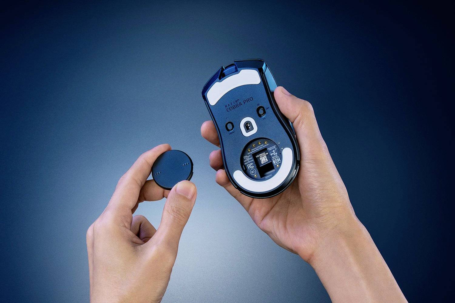 RAZER Cobra Pro Gaming-Maus Kabelgebunden, Funk Optisch Schwarz 8 Tasten 30000 dpi Beleuchtet