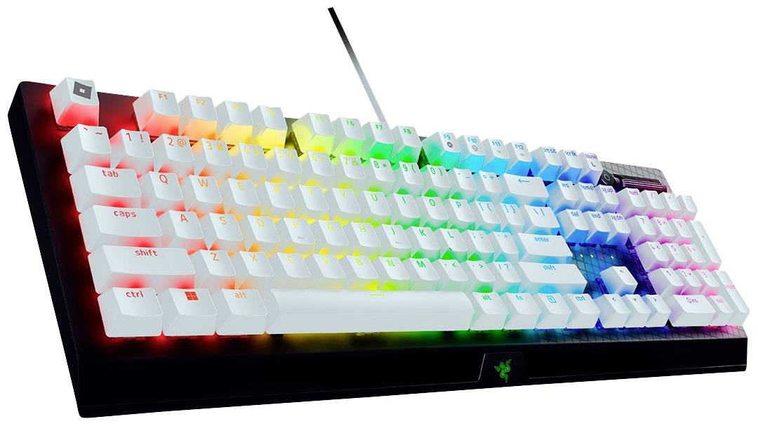 RAZER BlackWidow V3 - Roblox Ed. US Kabelgebunden Gaming-Tastatur Englisch, QWERTY Schwarz Beleuchtet, Handballenauflage