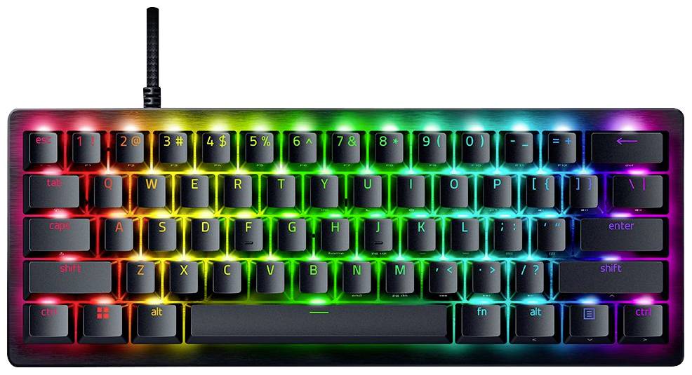 RAZER Huntsman V3 Pro Mini Kabelgebunden Gaming-Tastatur Deutsch, QWERTZ Schwarz Beleuchtet, Abnehmbares Kabel