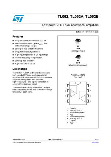 STMicroelectronics TL062CD SMD