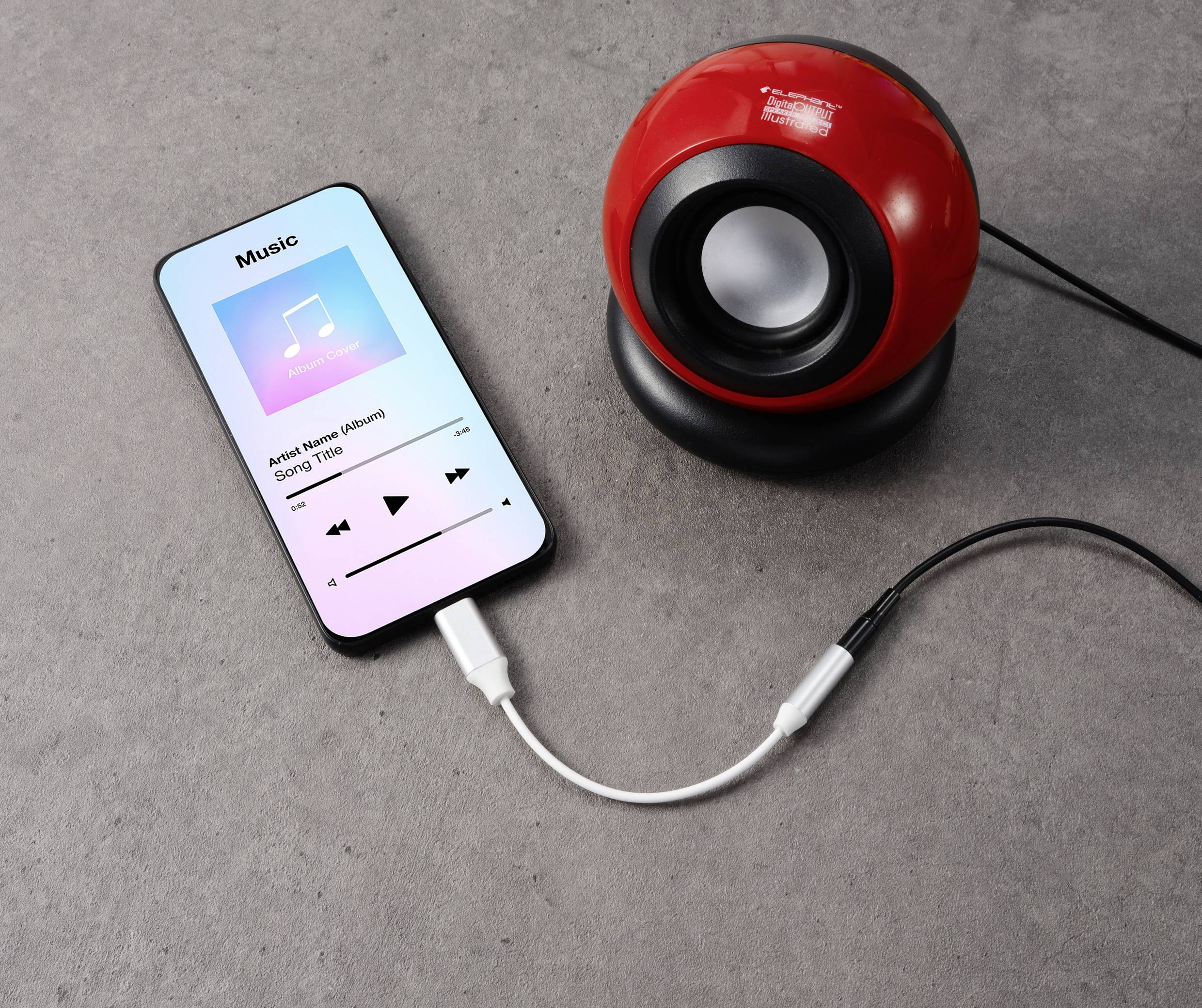 Renkforce RF-6056890 USB-C® / Klinke Adapter [1x USB-C® - 1x Audio, stereo (3.5mm Klinke)] Weiß Aluminium-Stecker 0.1m