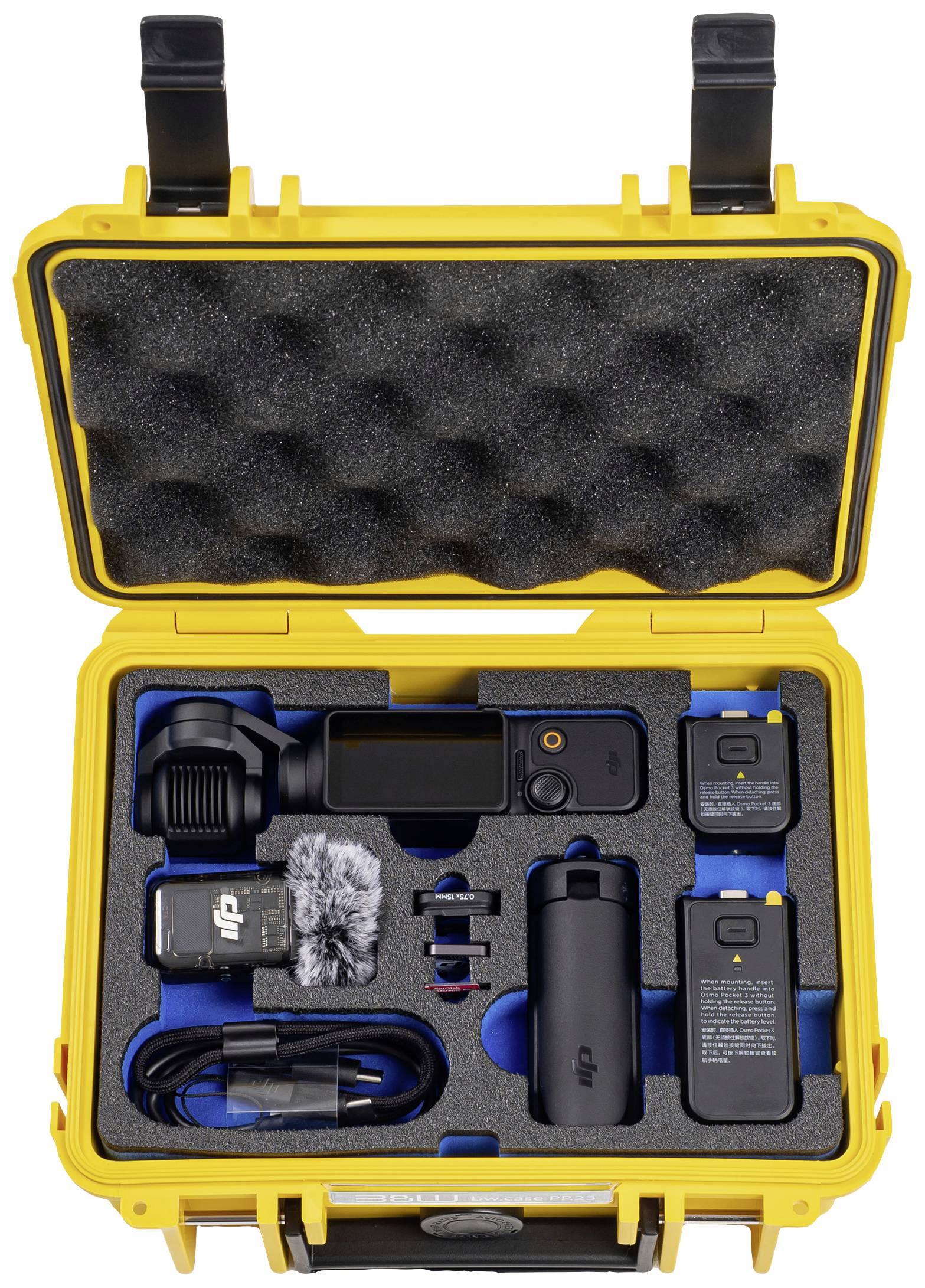 B & W International Outdoor Koffer Typ 500 2.3l (B x H x T) 230 x 180 x 90mm Gelb PP.23.Y.Pocket3