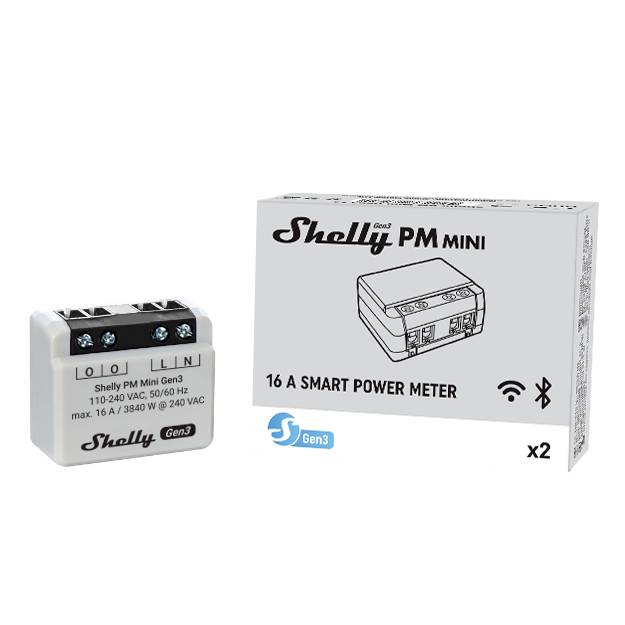 Shelly PM Mini Gen3 Schalt-Messaktor Wi-Fi, Bluetooth