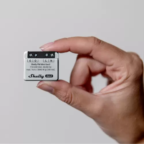 Shelly PM Mini Gen3 Schalt-Messaktor Wi-Fi, Bluetooth Shelly PM Mini Gen3 Schalt-Messaktor Wi-Fi, Bluetooth