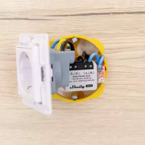Shelly PM Mini Gen3 Schalt-Messaktor Wi-Fi, Bluetooth Shelly PM Mini Gen3 Schalt-Messaktor Wi-Fi, Bluetooth