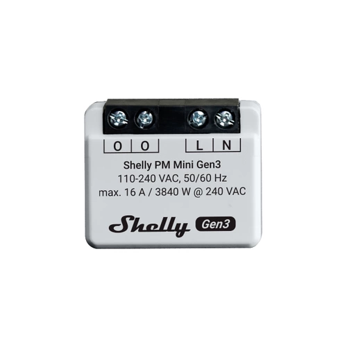 Shelly PM Mini Gen3 Schalt-Messaktor Wi-Fi, Bluetooth Shelly PM Mini Gen3 Schalt-Messaktor Wi-Fi, Bluetooth