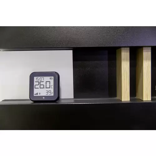 Shelly H&T Gen 3 Matte Black Funk-Temperatursensor, -Luftfeuchtesensor Bluetooth, Wi-Fi Shelly H&T Gen 3 Matte Black Funk-Temperatursensor, -Luftfeuchtesensor Bluetooth, Wi-Fi