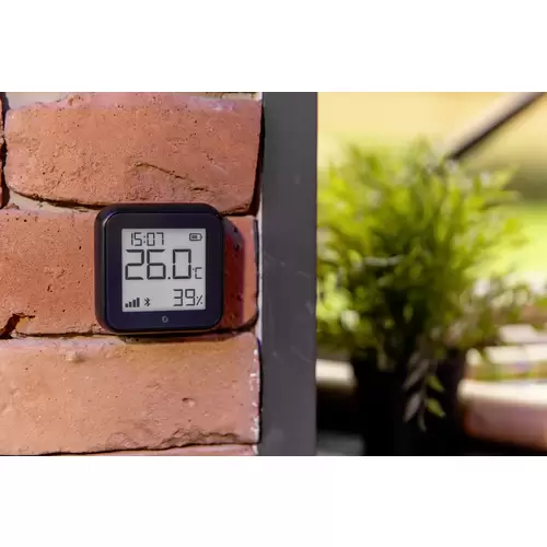 Shelly H&T Gen 3 Matte Black Funk-Temperatursensor, -Luftfeuchtesensor Bluetooth, Wi-Fi Shelly H&T Gen 3 Matte Black Funk-Temperatursensor, -Luftfeuchtesensor Bluetooth, Wi-Fi