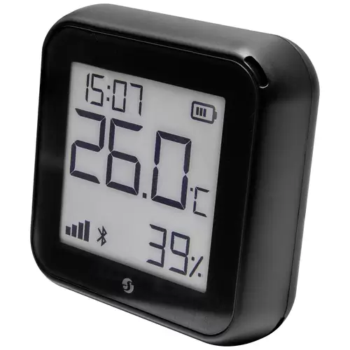 Shelly H&T Gen 3 Matte Black Funk-Temperatursensor, -Luftfeuchtesensor Bluetooth, Wi-Fi Shelly H&T Gen 3 Matte Black Funk-Temperatursensor, -Luftfeuchtesensor Bluetooth, Wi-Fi
