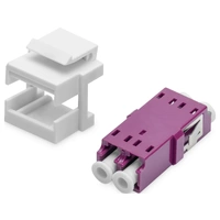 DIGITUS - LWL LC/LC-Duplex-Kupplung, Multimode-OM4, Keystone-Modul DIGITUS - LWL LC/LC-Duplex-Kupplung, Multimode-OM4, Keystone-Modul