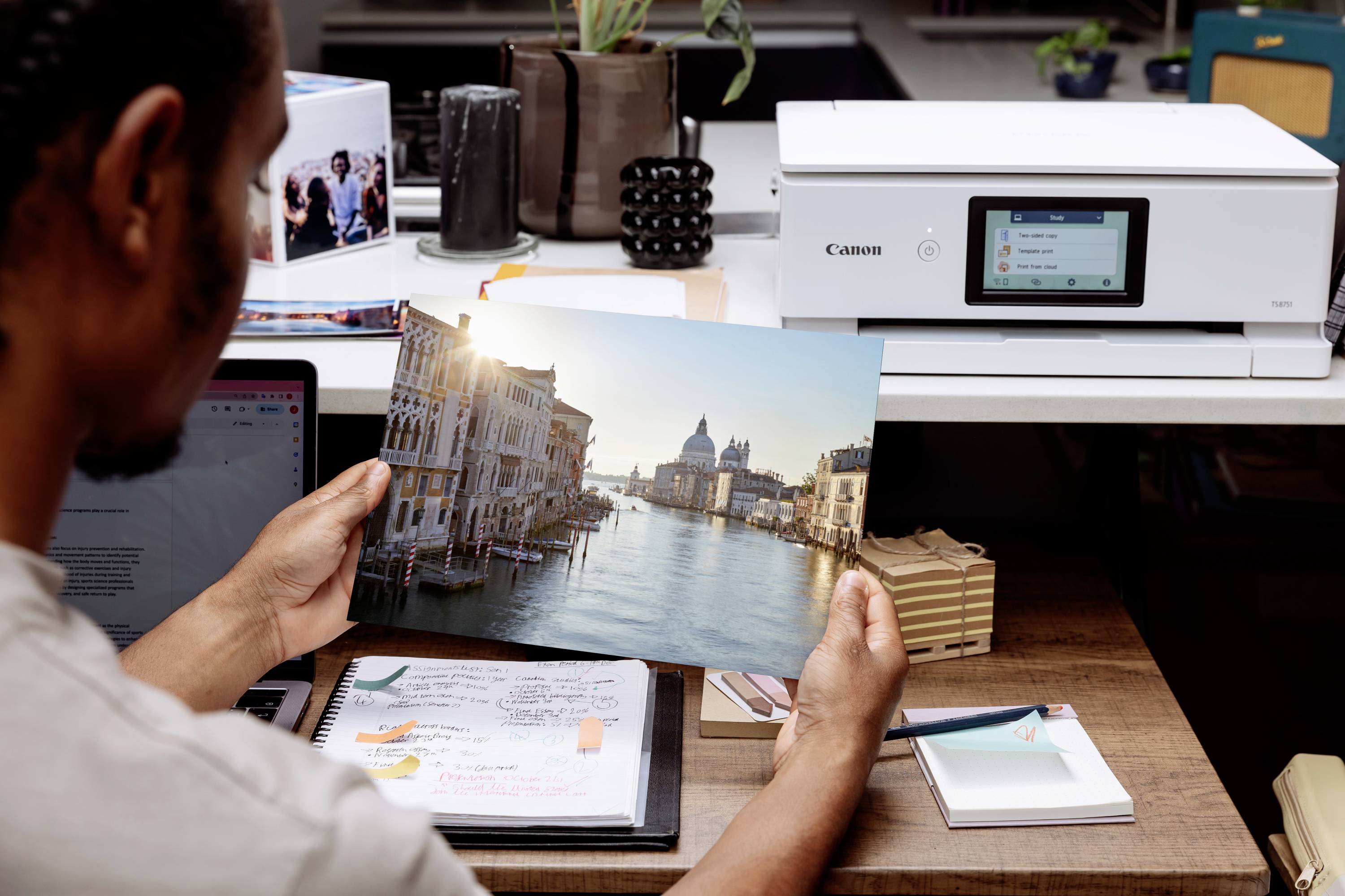 Canon PIXMA TS8751 Multifunktionsdrucker Tintenstrahl Farbe A4 Drucker, Scanner, Kopierer Duplex, USB, WLAN