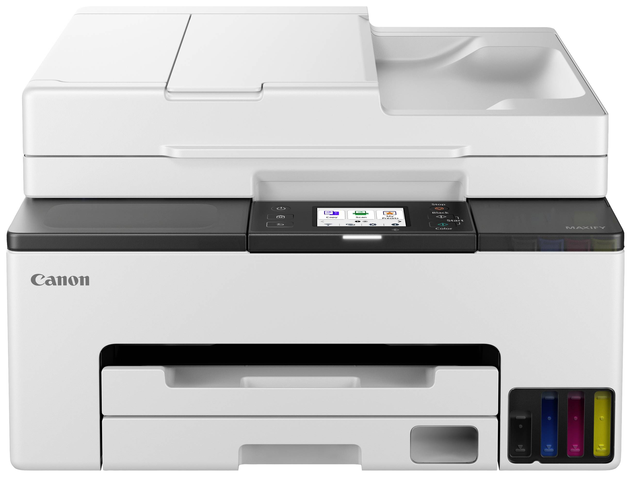 Canon MAXIFY GX2050 Multifunktionsdrucker Tintenstrahl Farbe A4 Drucker, Scanner, Kopierer, Fax ADF, Duplex, LAN, USB, WLAN, Tintentank-System