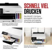 Canon MAXIFY GX5550 Drucker Tintenstrahl Farbe A4 Duplex, LAN, USB, WLAN, Tintentank-System Canon MAXIFY GX5550 Drucker Tintenstrahl Farbe A4 Duplex, LAN, USB, WLAN, Tintentank-System