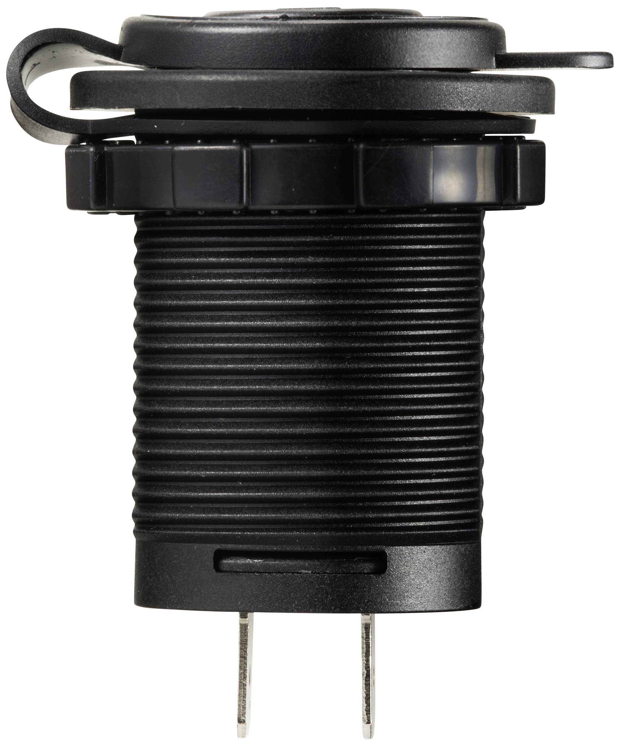 TRU COMPONENTS TC-12114140 USB A + USB C® Einbaubuchse beleuchtet , blaue LED, rund Inhalt: 1St.