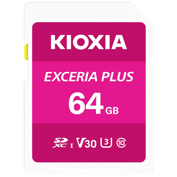 Kioxia EXCERIA PLUS SDXC-Karte 64 GB UHS-I, v30 Video Speed Class
