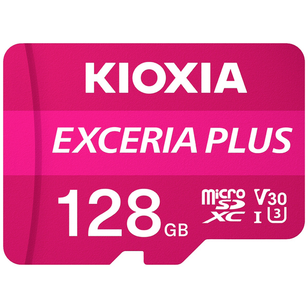 Kioxia EXCERIA PLUS microSDXC-Karte 128 GB A1 Application Performance Class, UHS-I, v30 Video Speed