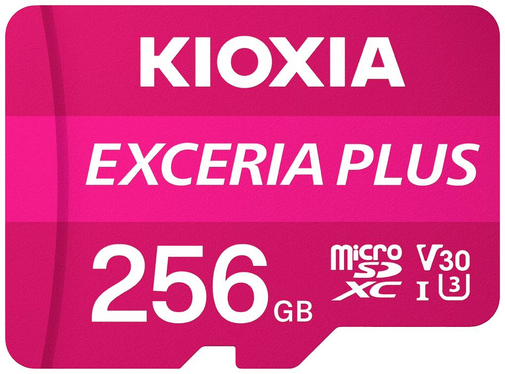 Kioxia EXCERIA PLUS microSDXC-Karte 256GB A1 Application Performance Class, UHS-I, v30 Video Speed Class A1-Leistungsstandard