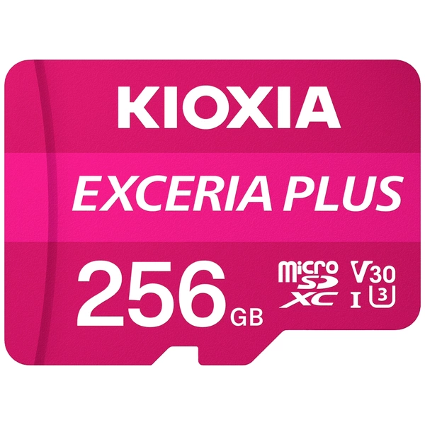 Kioxia EXCERIA PLUS microSDXC-Karte 256GB A1 Application Performance Class, UHS-I, v30 Video Speed Class A1-Leistungsstandard Kioxia EXCERIA PLUS microSDXC-Karte 256GB A1 Application Performance Class, UHS-I, v30 Video Speed Class A1-Leistungsstandard