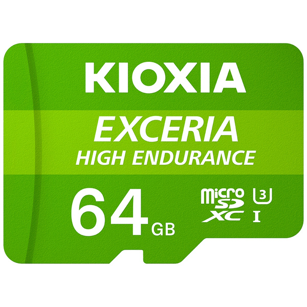 Kioxia EXCERIA HIGH ENDURANCE microSDXC-Karte 64 GB A1 Application Performance Class, UHS-I, v30 Vi