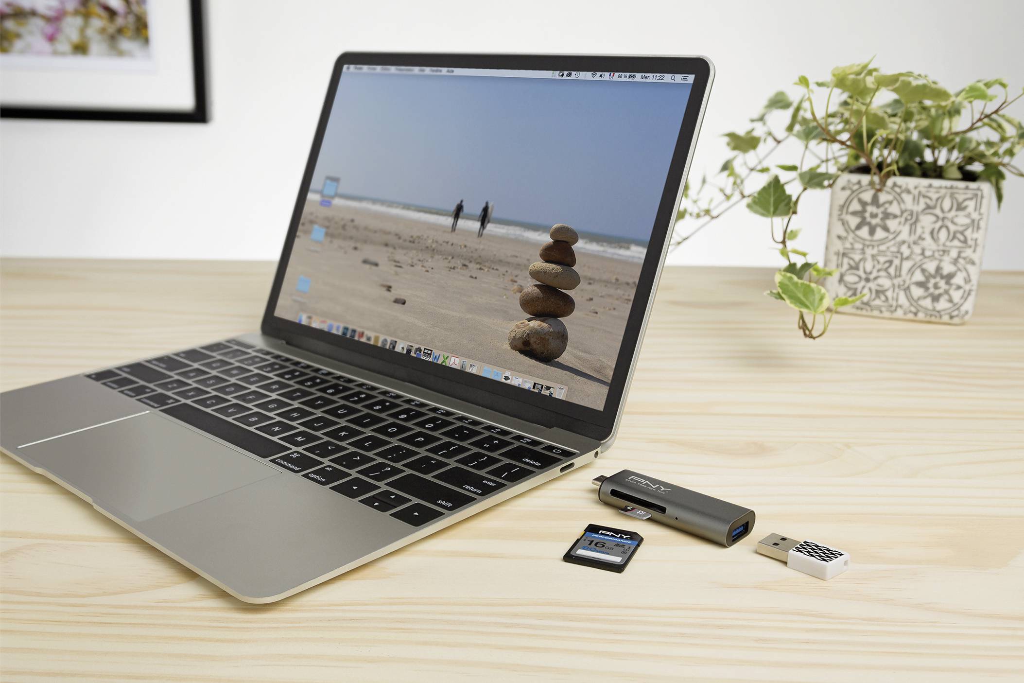 PNY R-TC-UA-3N1E01-RB Externer Speicherkartenleser USB-C® (USB 3.2 Gen 1) Metallic