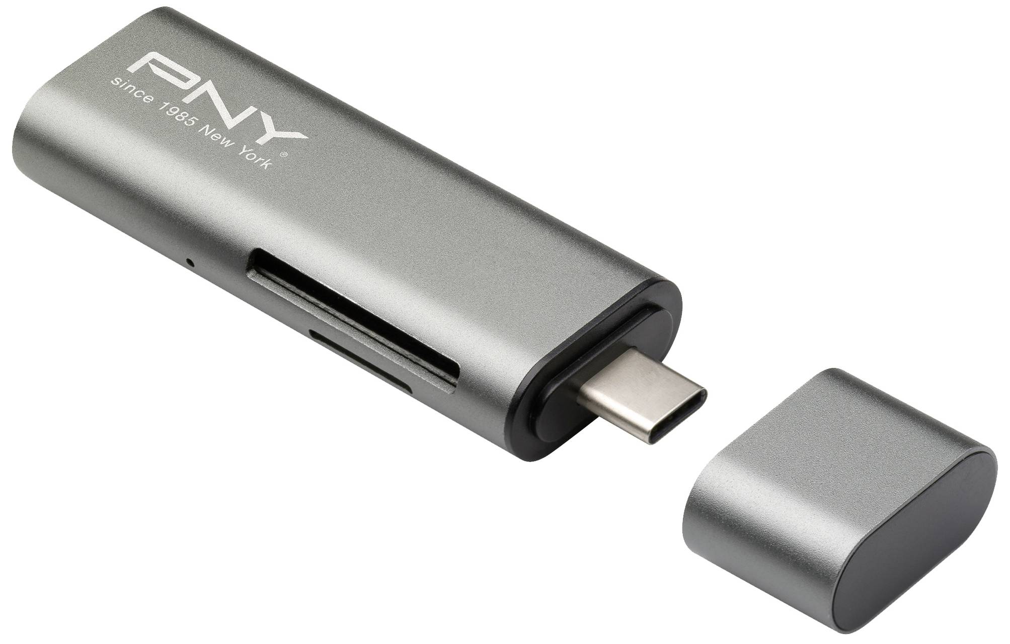 PNY R-TC-UA-3N1E01-RB Externer Speicherkartenleser USB-C® (USB 3.2 Gen 1) Metallic