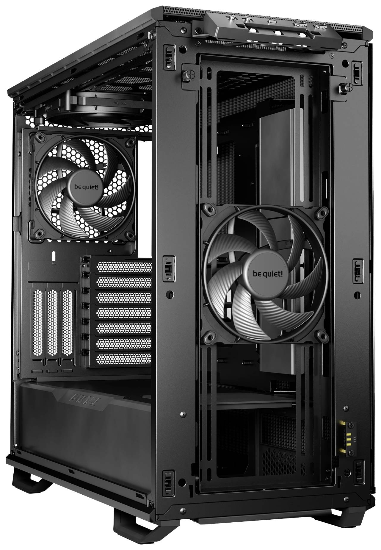 BeQuiet Dark Base 701 Gaming-Gehäuse Schwarz 3 vorinstallierte Lüfter, Integrierte Beleuchtung, Lüftersteuerung, Seitenfenster, Staubfilter