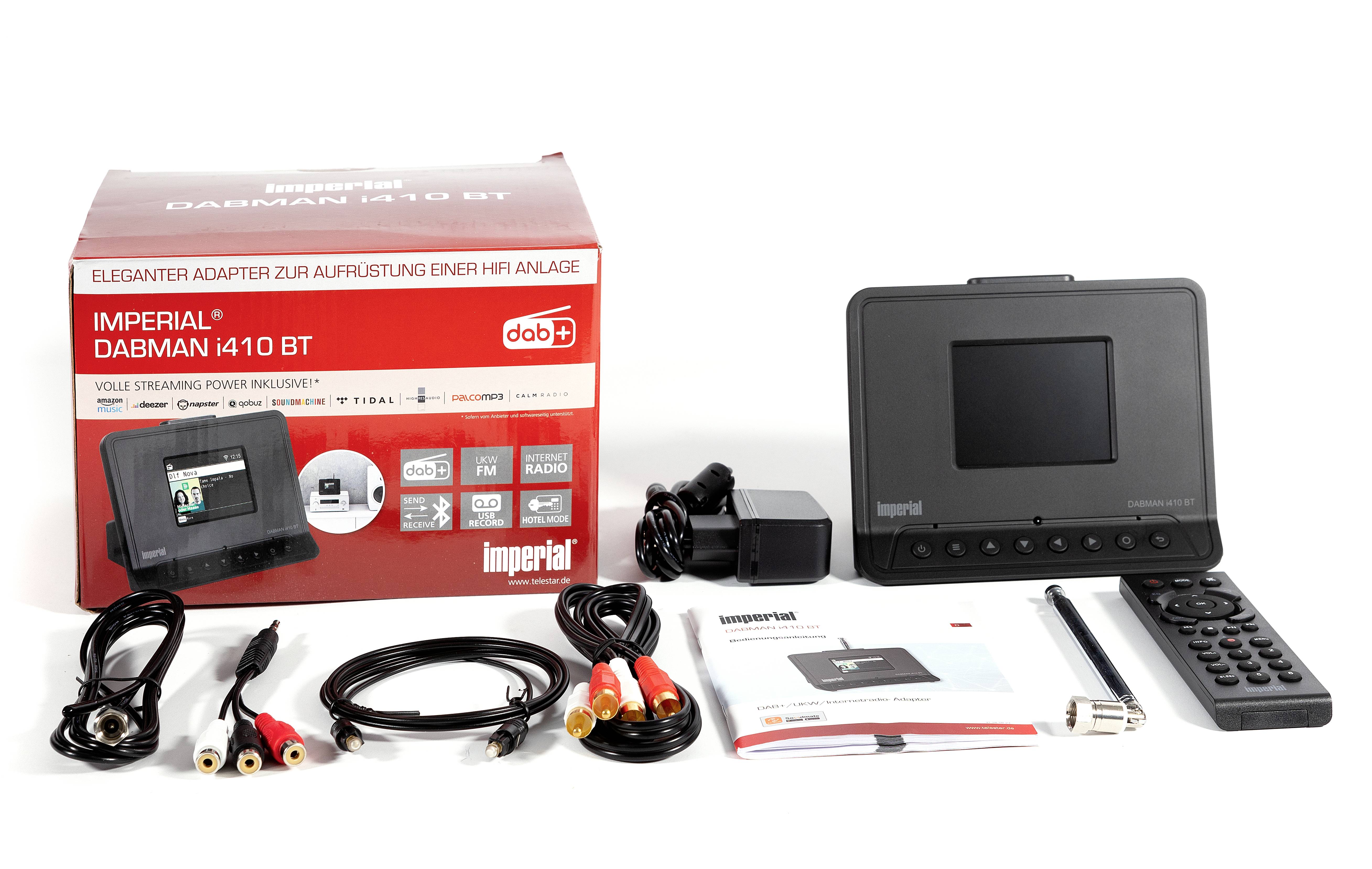 Imperial DABMAN i410 BT HiFi-Tuner Schwarz Bluetooth®, DAB+, Internetradio, WLAN, USB