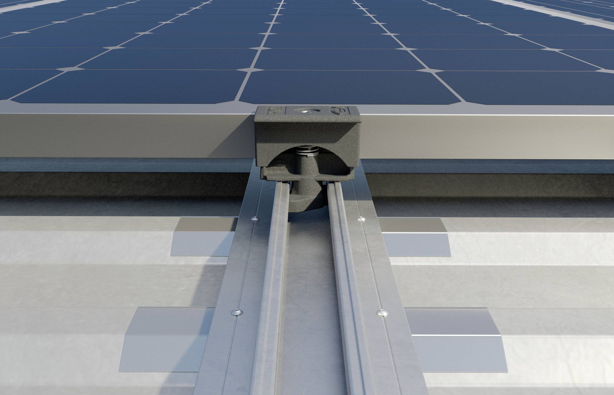 Fischer 512195 SolarFlat Blechdach 400 AL Dachschiene